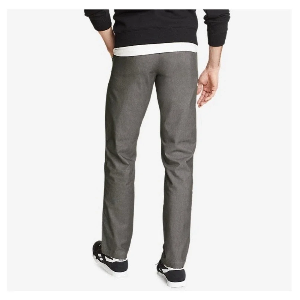 NWT Eddie Bauer Men's Flex Wrinkle Resistant Sport Chino Pant Gray Sz 40/34 Tall
